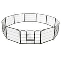 vidaXL Dog Playpen 12 Panels Steel 31.5"x23.6" Black