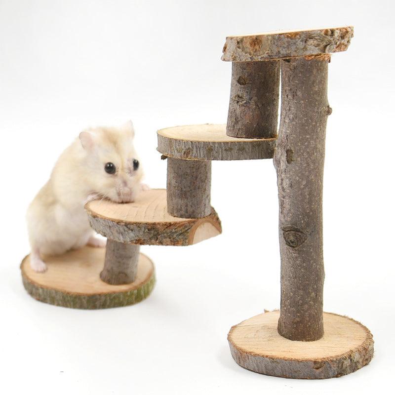 Wooden Apple Wood Hamster Climbing Ladder Toy