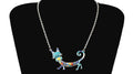 Statement Maxi Enamel Kitten Cat Choker Necklace Alloy Pendant Chain Collar Animal Pets Accessories Jewelry For Women